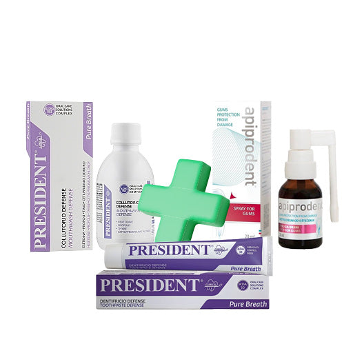 باقة بريزيدنت ديفينس للتنفس النقي والعناية باللثة (Pure Breath & Defense Package)