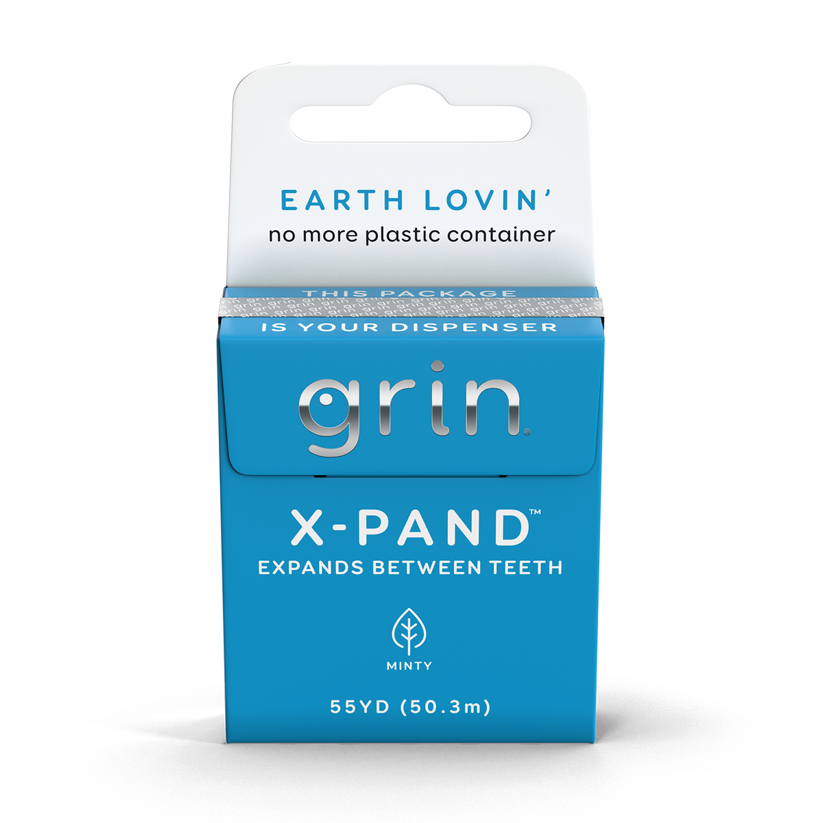 صندوق خيط تنظيف الأسنان GRIN X-Pand، يتوسع بين الأسنان، 55 ياردة (50.3 م) #825