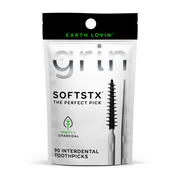 Grin Charcoal Softstx، أعواد أسنان لطيفة، 90 قطعة #822