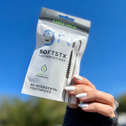 Grin Charcoal Softstx، أعواد أسنان لطيفة، 90 قطعة #822