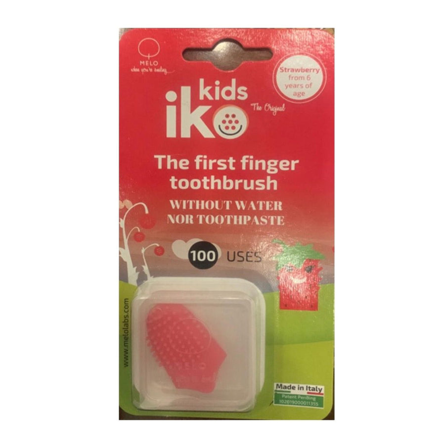 Iko Kids Finger فرشاة أسنان فلوريد الفراولة