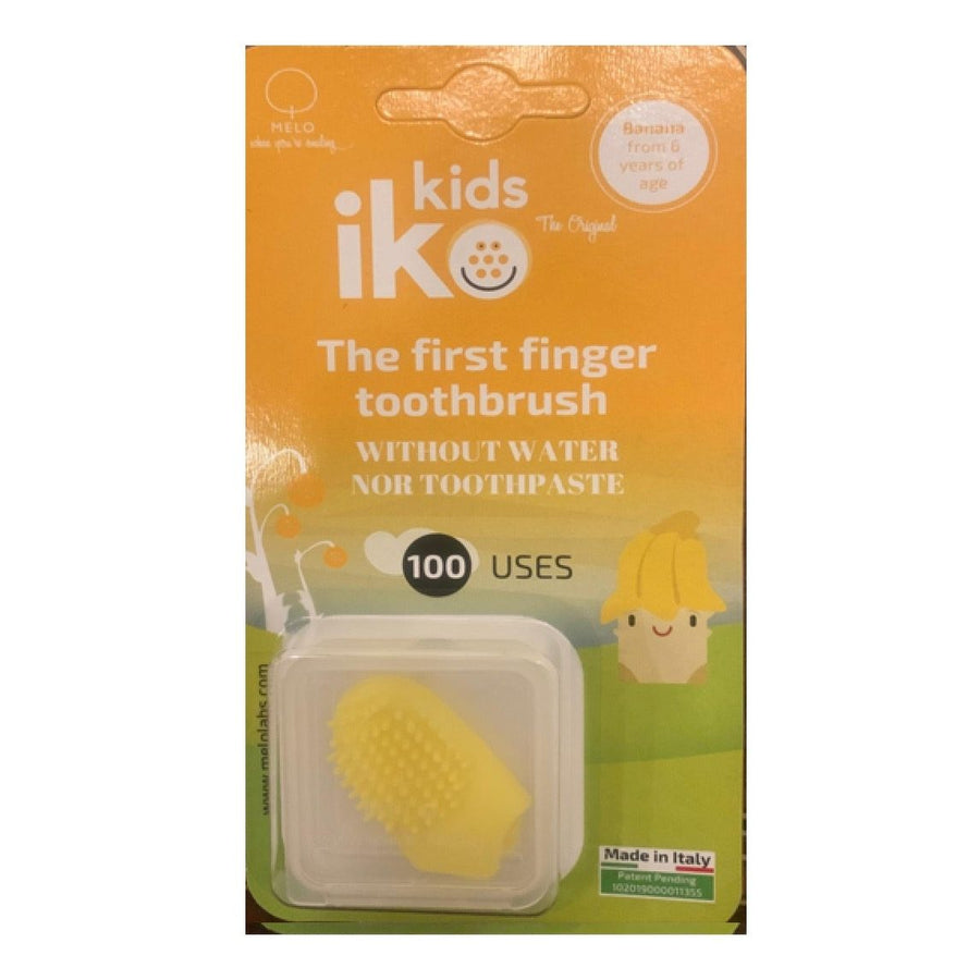 Iko Kids Finger فرشاة أسنان فلوريد الموز