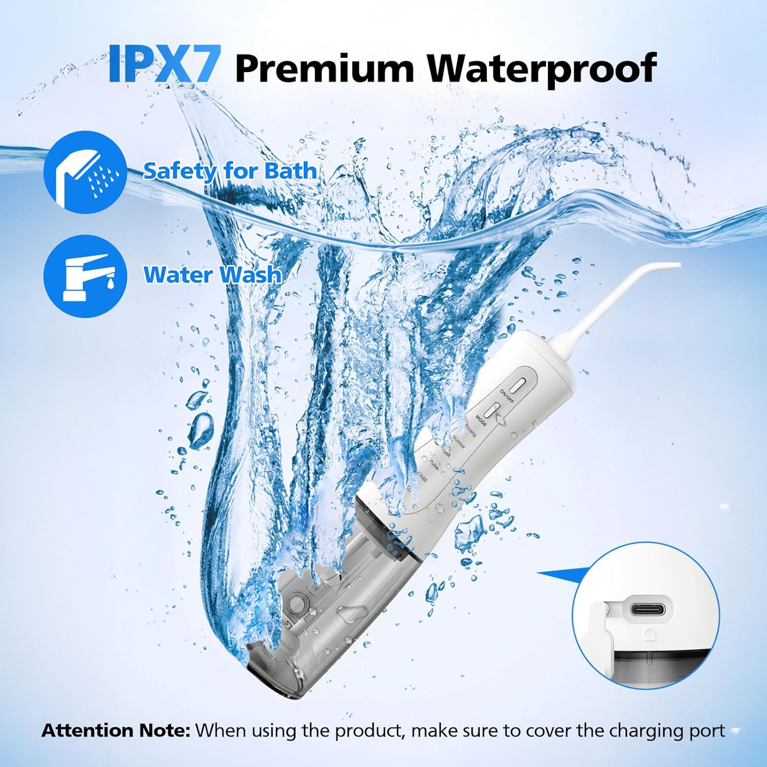 IPX7 waterproof